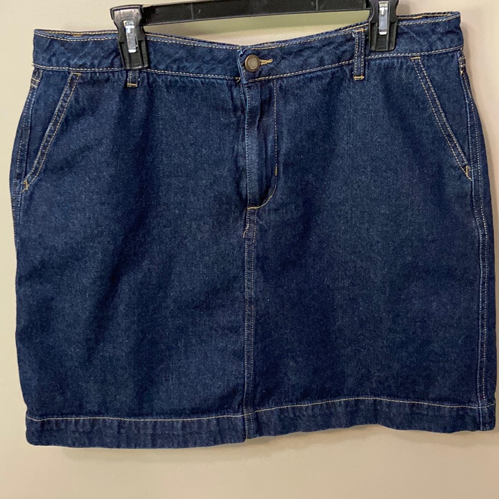 Woman Within Womens Stretch Denim Skort- Freshly Laundered- size 14W
